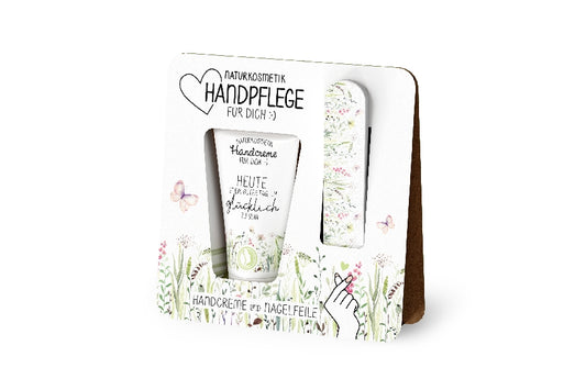 Crema per le mani e lima per unghie