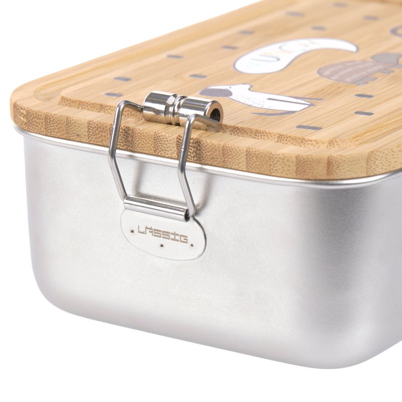 Lunchbox Edelstahl Bambus Deckel Biene 🐝 Lässig