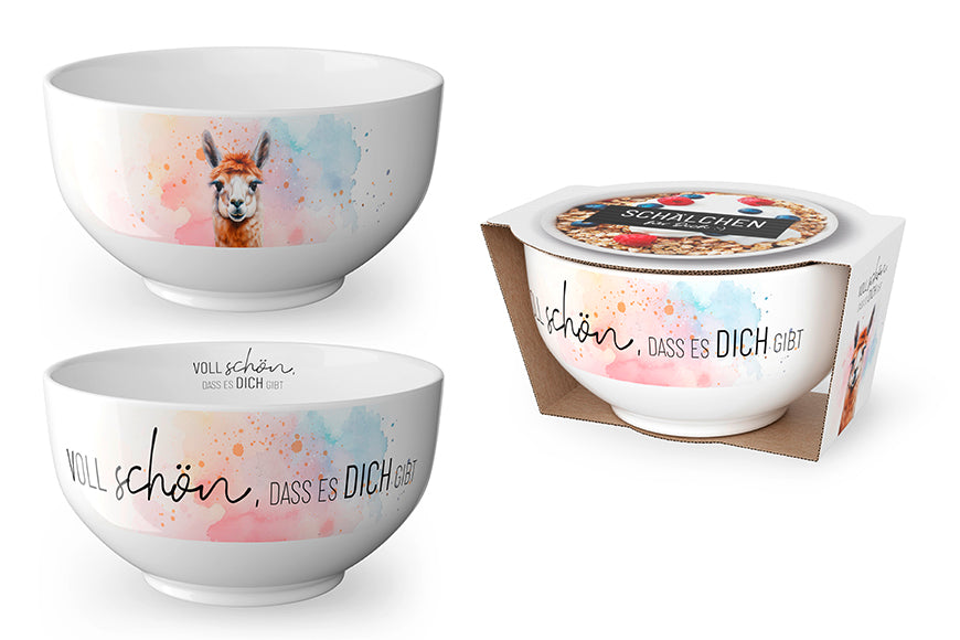 Müslischale - Wo Blumen blühen,lächelt die Welt