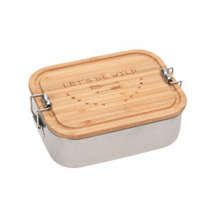 Lunchbox Edelstahl Bambus Deckel Biene 🐝 Lässig