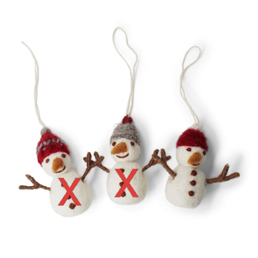 Schneemänner aus Wolle Gry & Sif