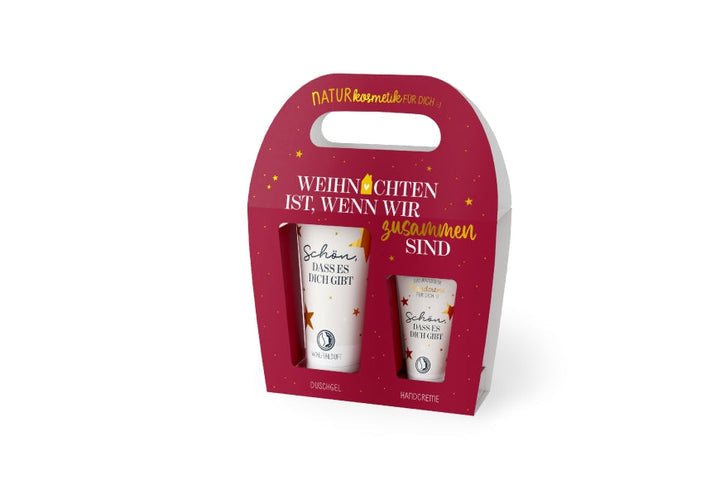 Duschgel und Handcreme mit Spruch