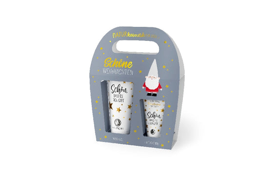 Duschgel und Handcreme mit Spruch