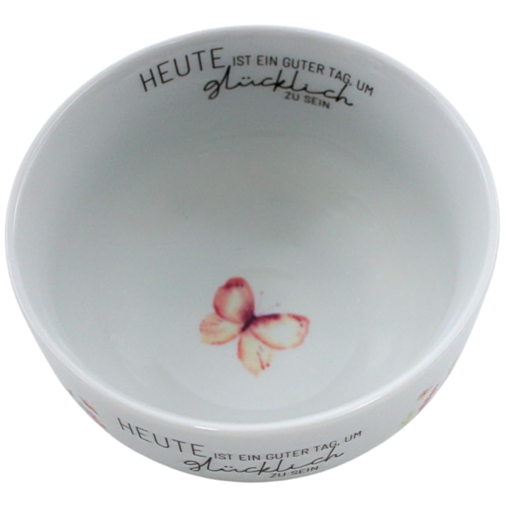 Müslischale - Wo Blumen blühen,lächelt die Welt