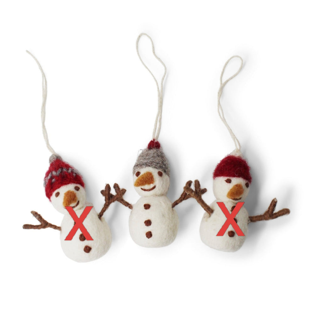 Schneemänner aus Wolle Gry & Sif