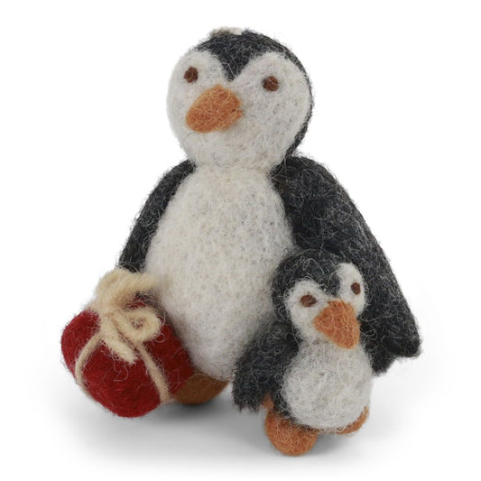 Pinguin mit Baby aus Wolle Gry & Sif