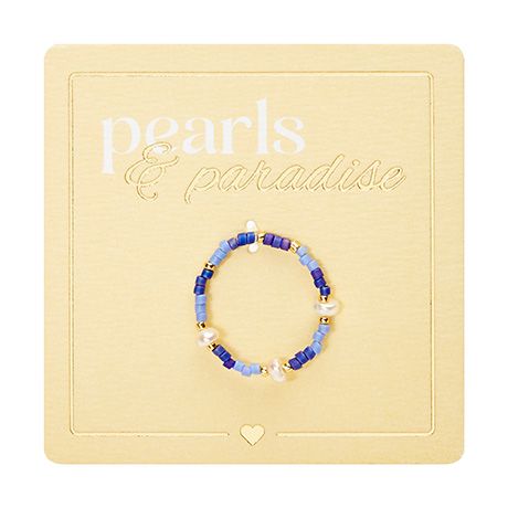 Ring Miyuki-Perle Blau