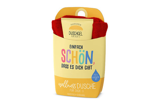 Duschgel mit Handtuch - Einfach schön das es dich gibt