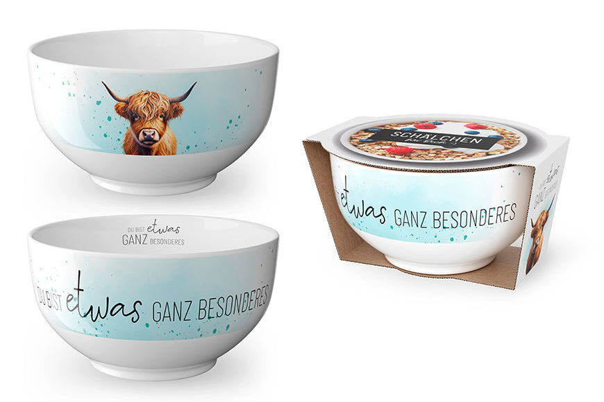 Müslischale - Wo Blumen blühen,lächelt die Welt