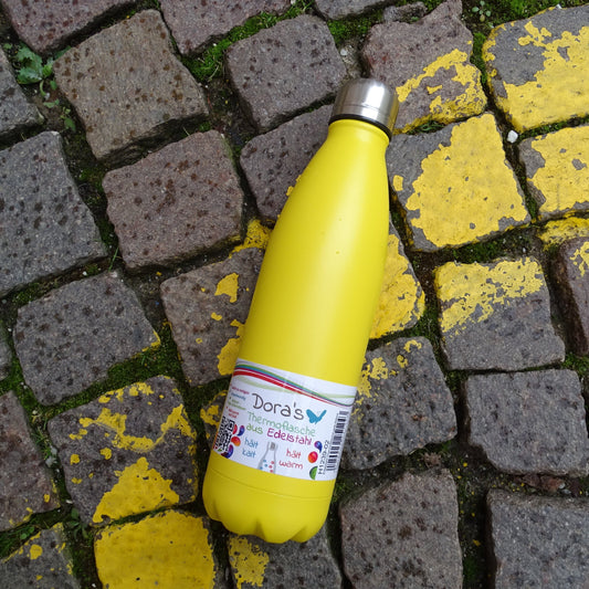 Thermosflasche Edelstahl 1 Liter-Thermosflaschen-Gelb-Rebellion-Brixen